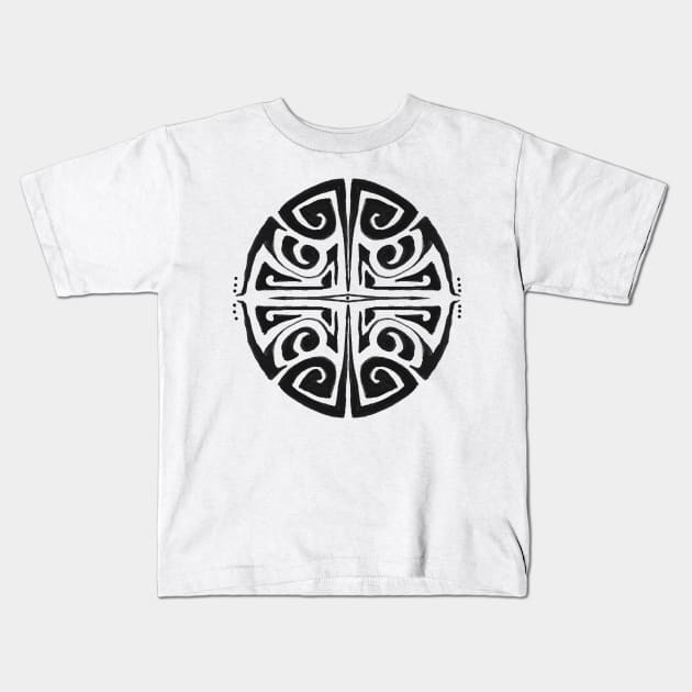 Round, tattoo, tatoo, tribal Kids T-Shirt by Zamen